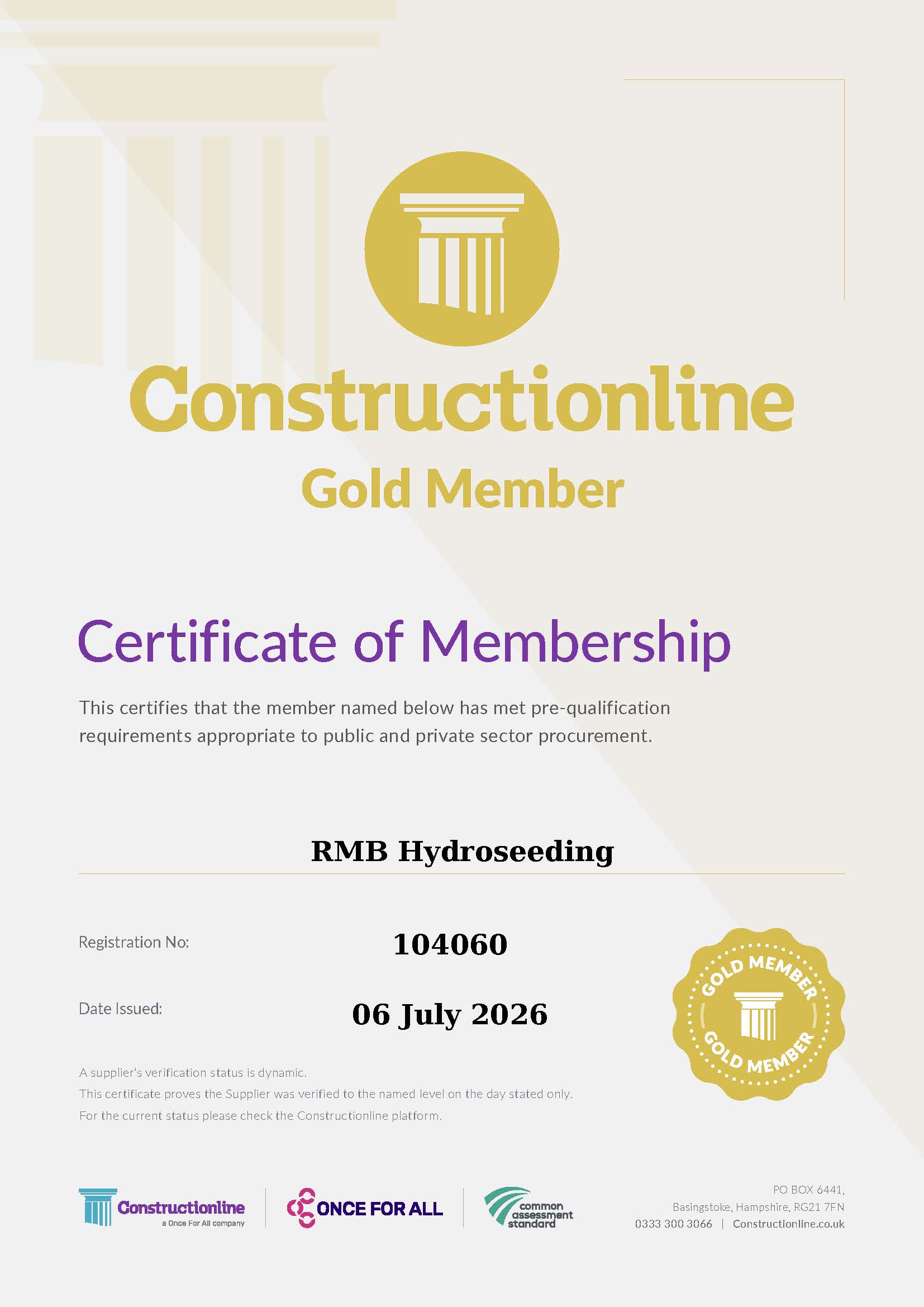 Hydroseeding Constructionline Gold